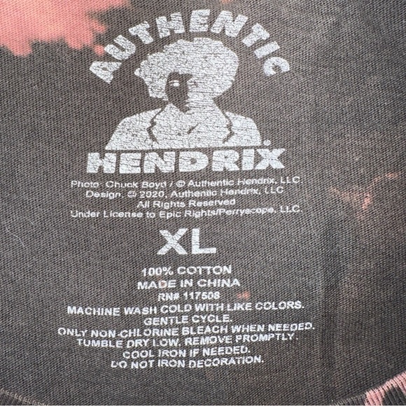 Jimi Hendrix Men's Shirts Brown XL Cotton Bleached‎ The Jimi Hendrix Experience - Picture 5 of 7